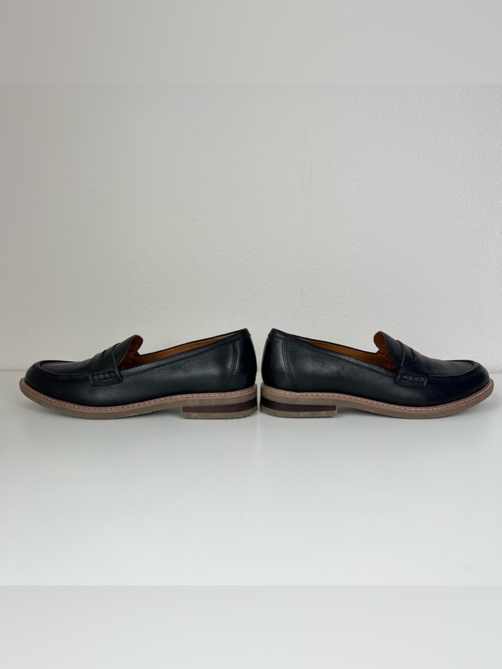 Earth Javas Black Leather Penny Loafers Arch Support Comfort Slip On 11M - Picture 3 of 9